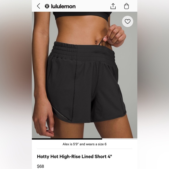 Lululemon Hotty Hot 4 inch Shorts - Picture 3 of 6